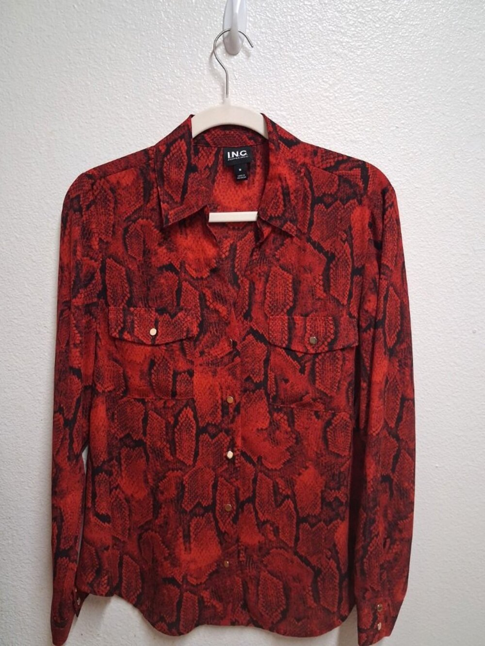 I.N.C. Women’s Long-Sleeve Utility Blouse Size M